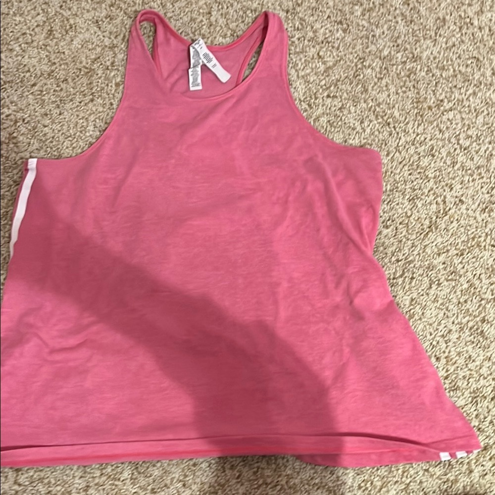 adidas Pink Sleeveless Scoop Neck Tank Top